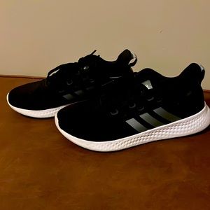 Adidas black running shoes. Size 7.5 women’s